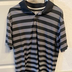 Black & white golf polo